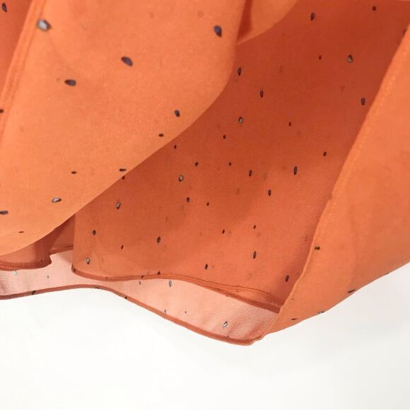 Cabi #3764 Sprinkle Top Orange Sleeveless Ruffle with Speckle Print - Picture 12 of 16